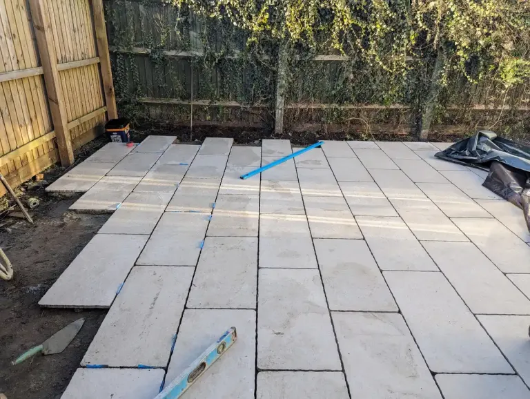 almost complete porcelain patio